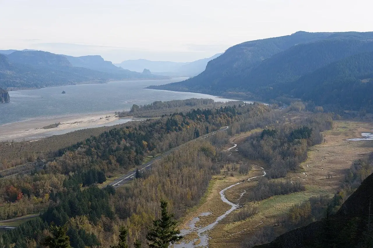 Vista House on Crown Point above the Columbia River Gorge.
